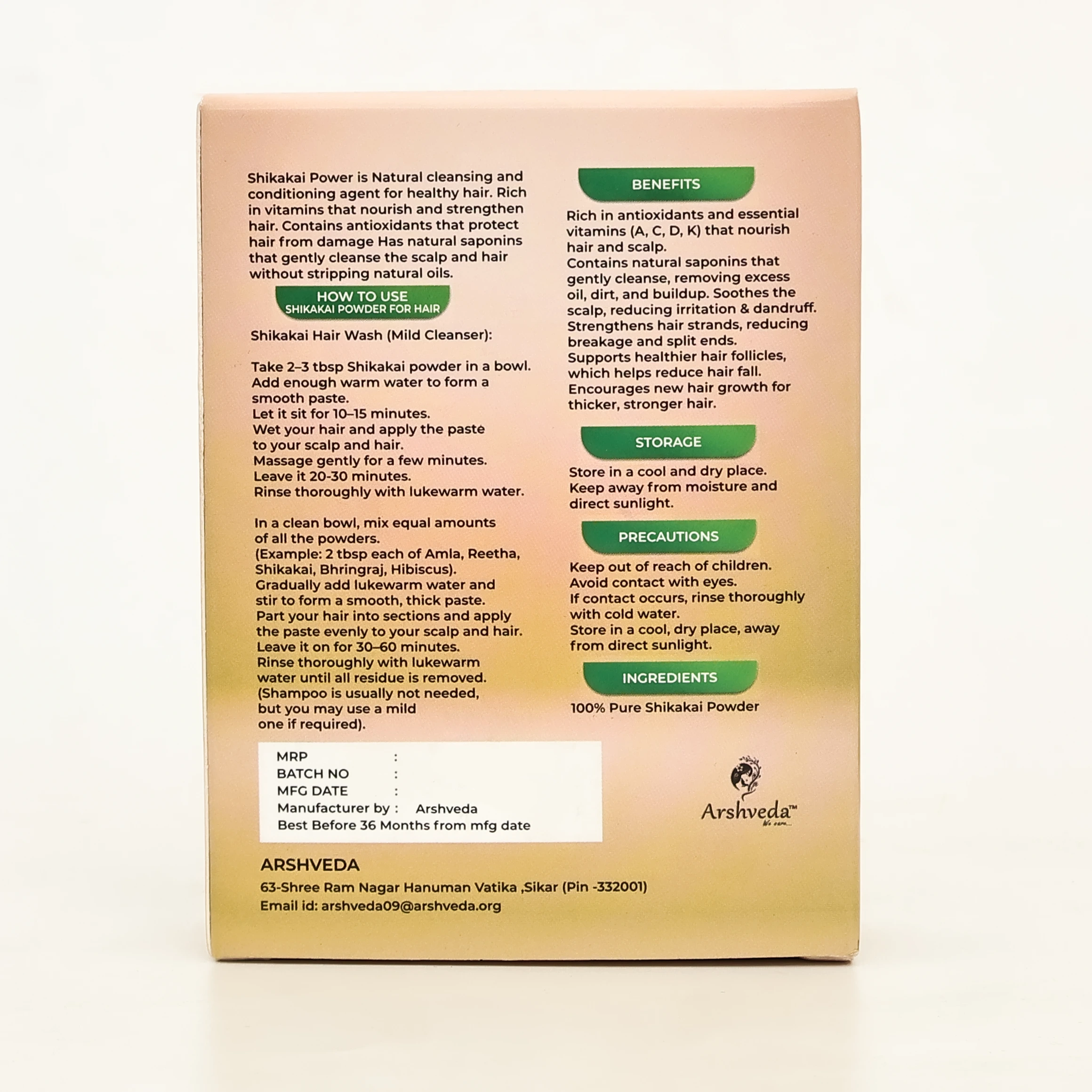 Arshveda Shikakai Powder - Image 2